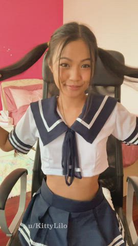 If I open up wide, will you give me an A? 💦💦👅 - free porn video