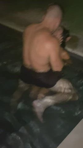 i cheated on him with someone else at a party in their pool while everyone watched - free porn video
