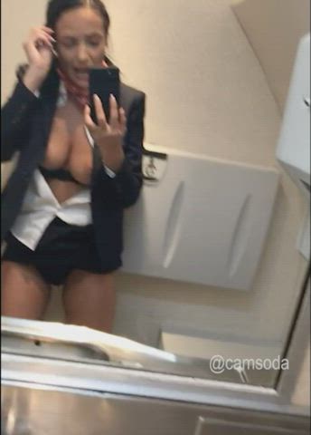 This is was stewardesses do between serving you meals - free porn video