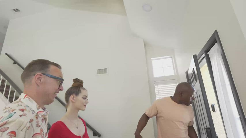 Slutty wife Erin Everheart fucks house guest in front of her husband - free porn video