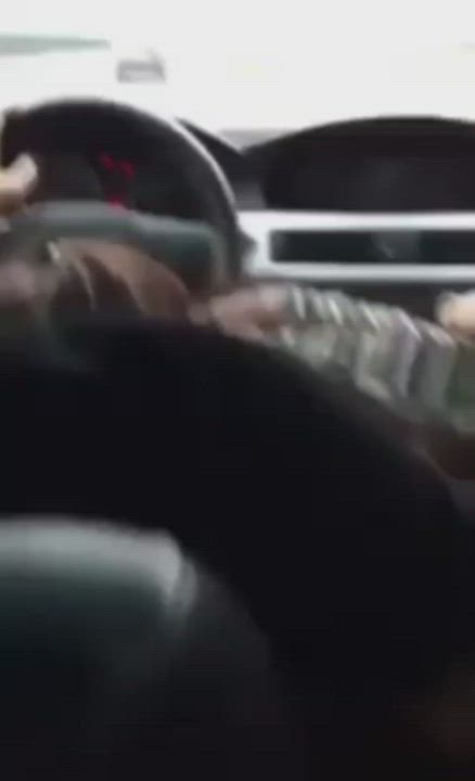Hubby dared me to blow the lift driver on our way to New Years day brunch with friends - free porn video
