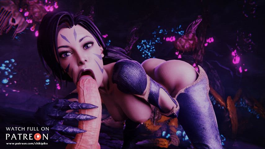 Kaisa's blowJob, VR version is available-6min (Chikipiko)[League of Legends] - free porn video