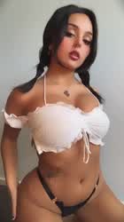 imagine how much bigger my tits will get after you breed me… - free porn video