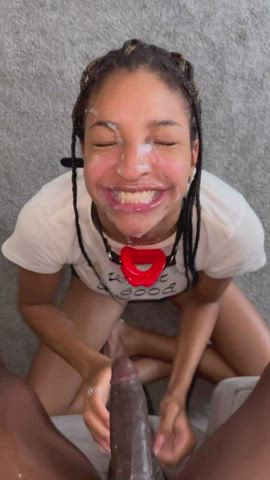 Facials and swallowing cum make me horny - free porn video