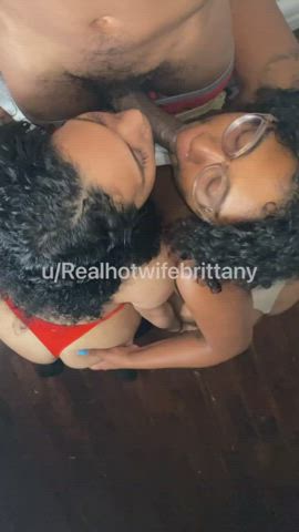 Helping my bestie suck her man’s bbc while my man records 😋😛 - free porn video