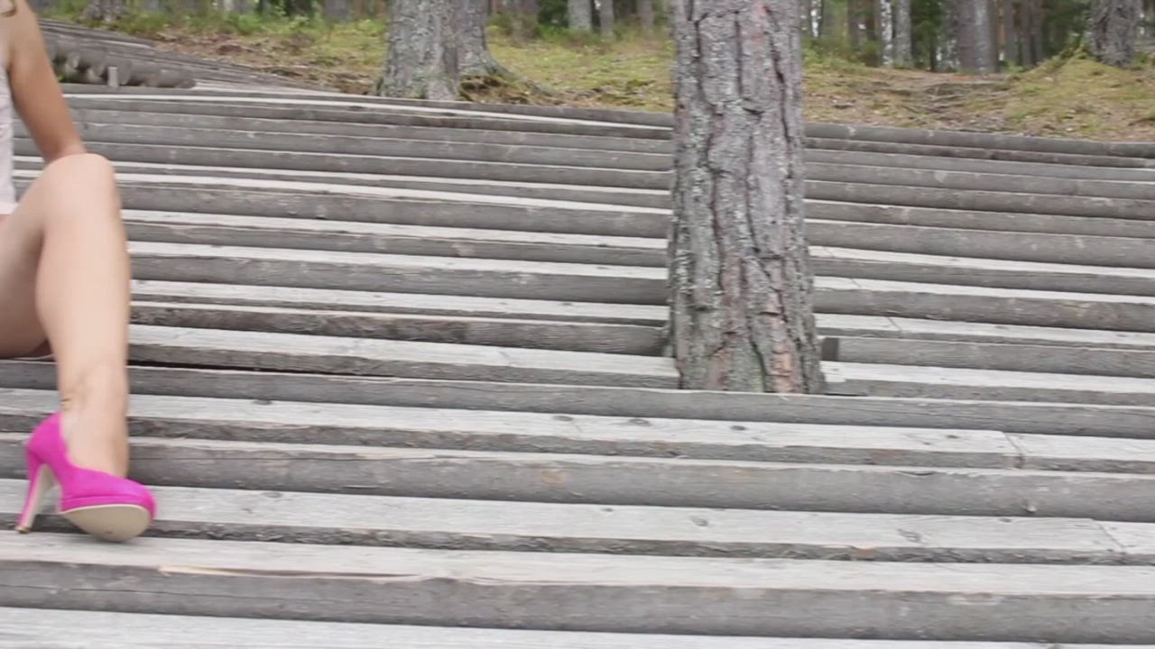 Legs Wide Open At The Tourism Place - free porn video