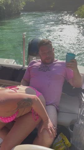 Our swinger friends and I almost got caught on the river - free porn video