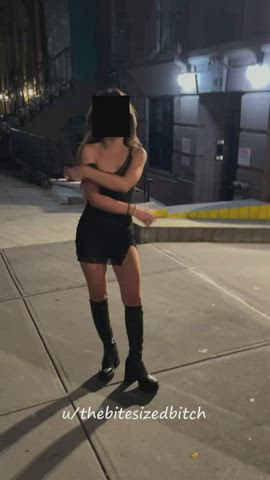 I love getting fully naked on the street (: - free porn video