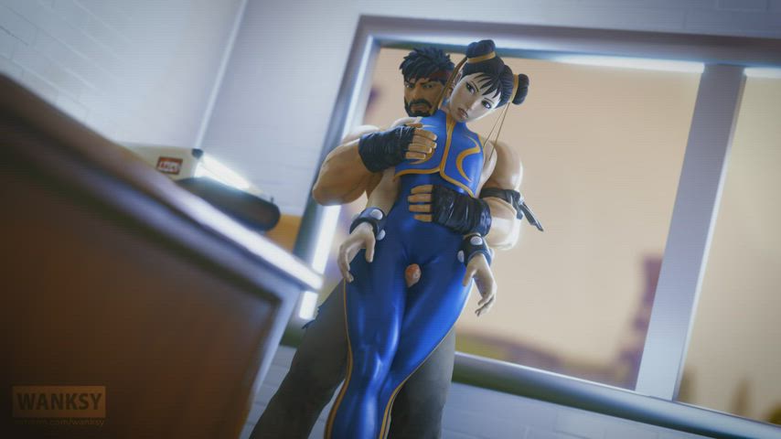 Chun-Li x Ryu (Wanksy) [Street Fighter] - free porn video
