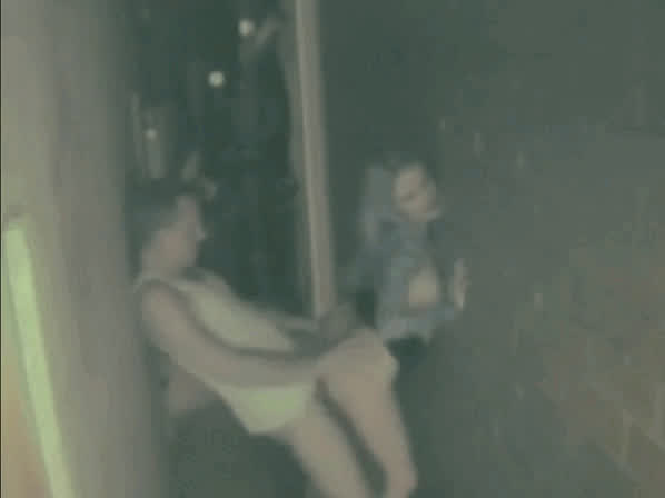 Party babe bends over for hardcore fuck at night in the alley - free porn video