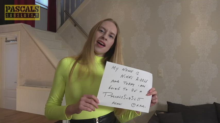 SubSlut Of The Week: Nikki Riddle is back and giddy as ever - free porn video