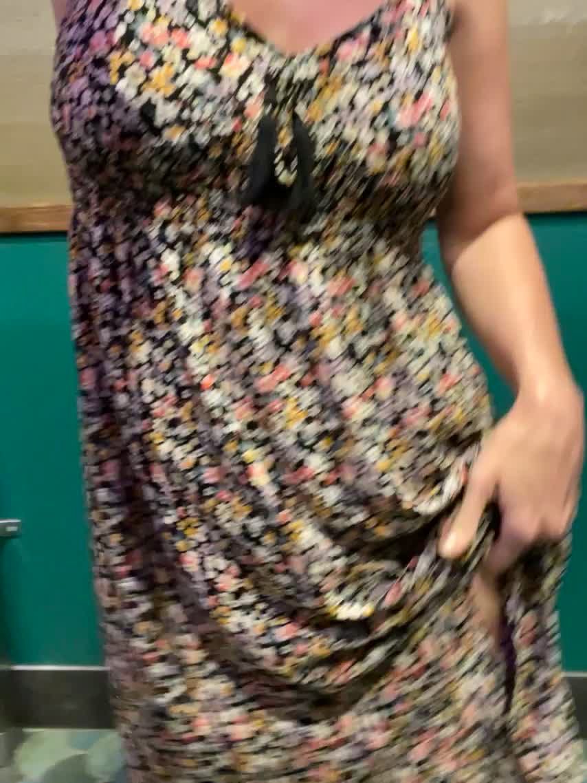 Nothing under my dress….. - free porn video