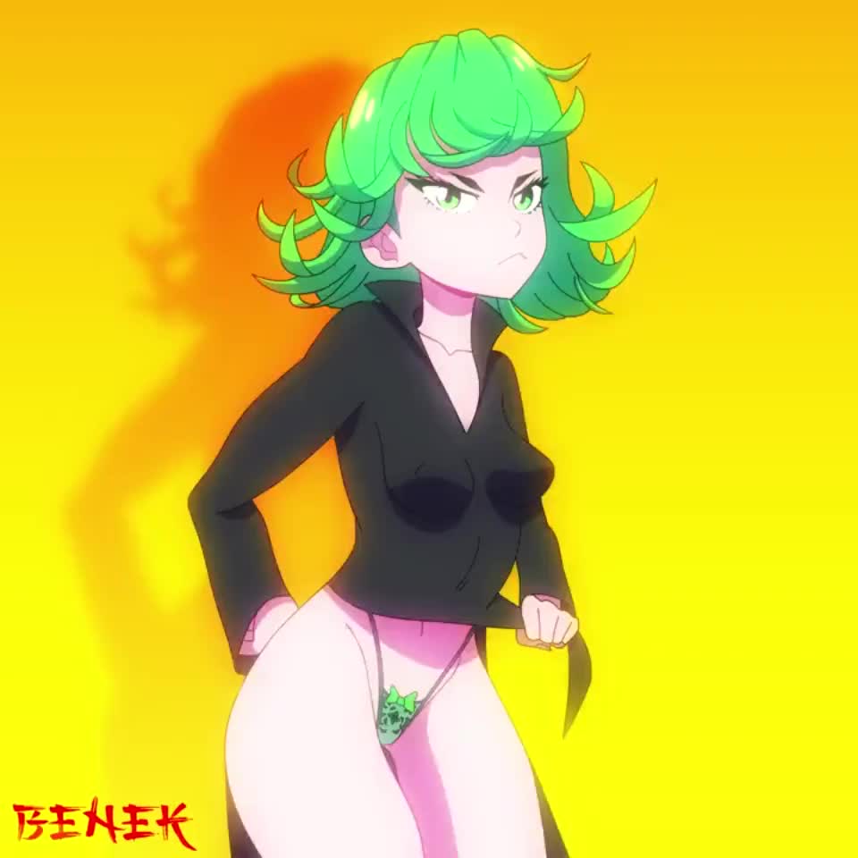 Tatsumaki - she will show you her panties with a face of discontent (Benek) [One punch man] - free porn video