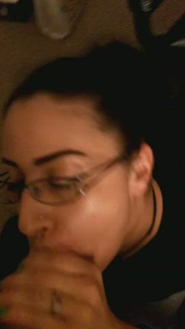 My wife servicing my cock - free porn video