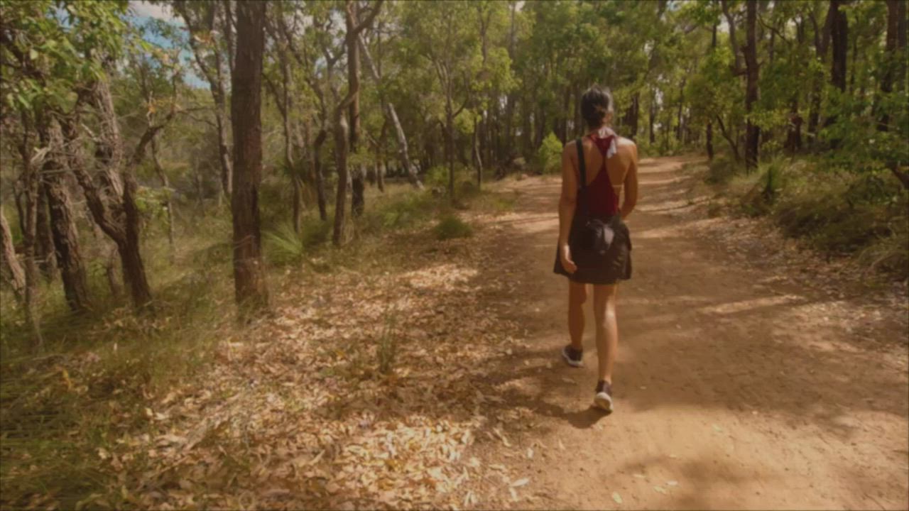 Most daring sex we ever had, right at the path with people walking by! - free porn video