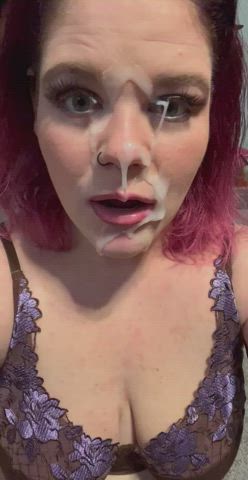 I love being silly with cum on my face - free porn video