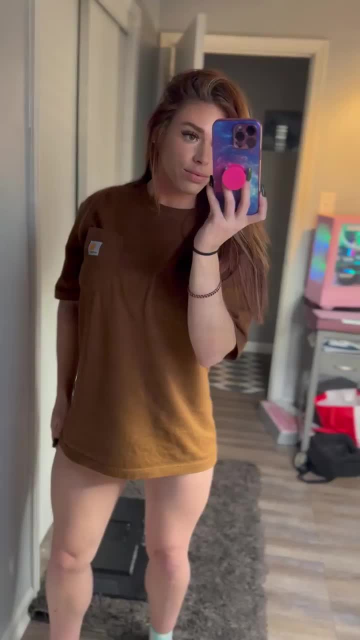 Bending over is one of the many activities of a fit girl - free porn video