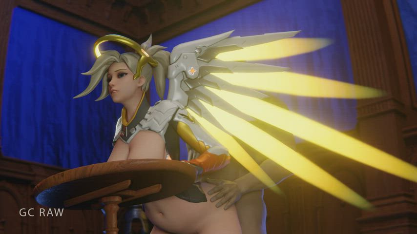 mercy in the Saloon late at night [Overwatch] (GCRaw) - free porn video