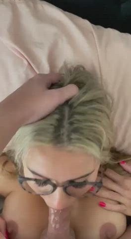 Cute blonde facefucked and swallow - free porn video