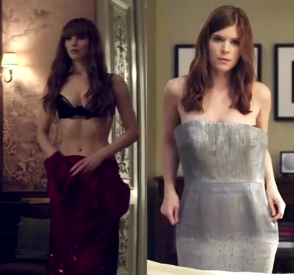 Whose pussy would you pound in that lingerie: Jennifer Lawrence or Kate Mara? - free porn video