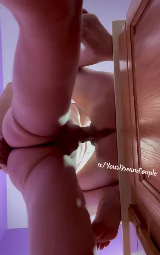 I couldn’t stop gushing all over his cock, and the cabinets 😂 - free porn video