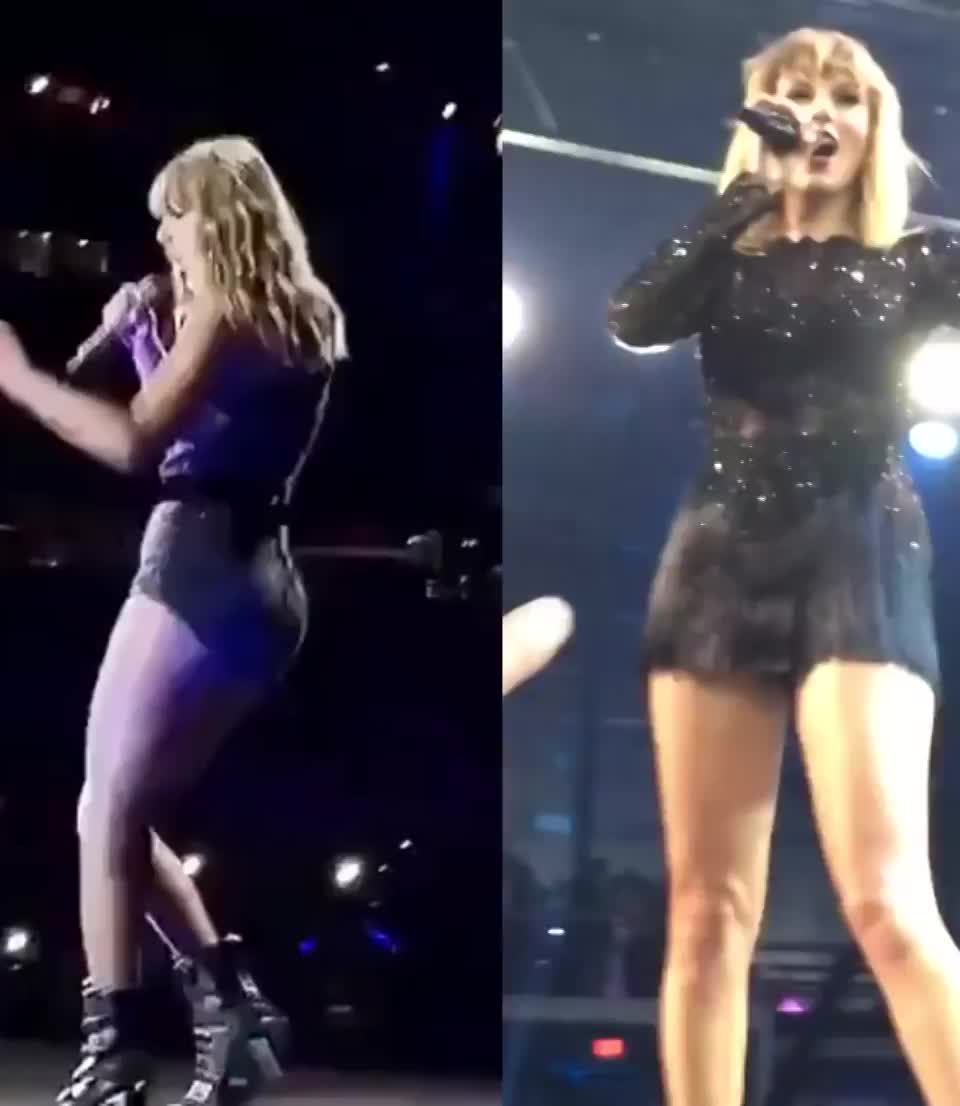 Imagine Taylor Swift's ass shaking and her bending in front of you like this - free porn video