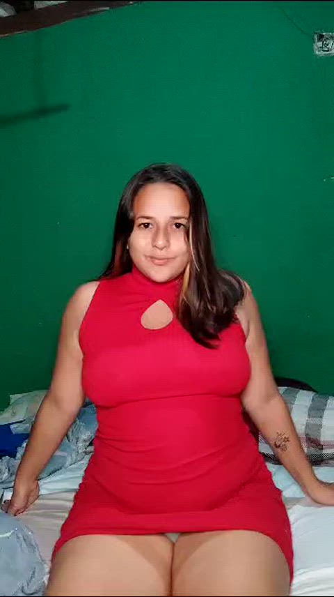 girl in red is waiting for love and a good fuck - free porn video
