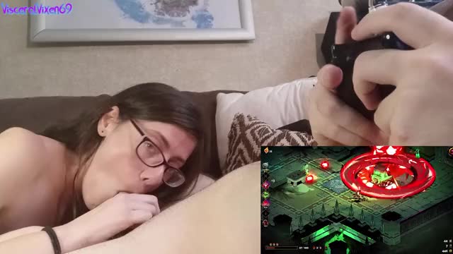 VisceralVixen69 and I had a bet about who could get further on Hades without dying. I lost... but damn it was satisfying. - free porn video