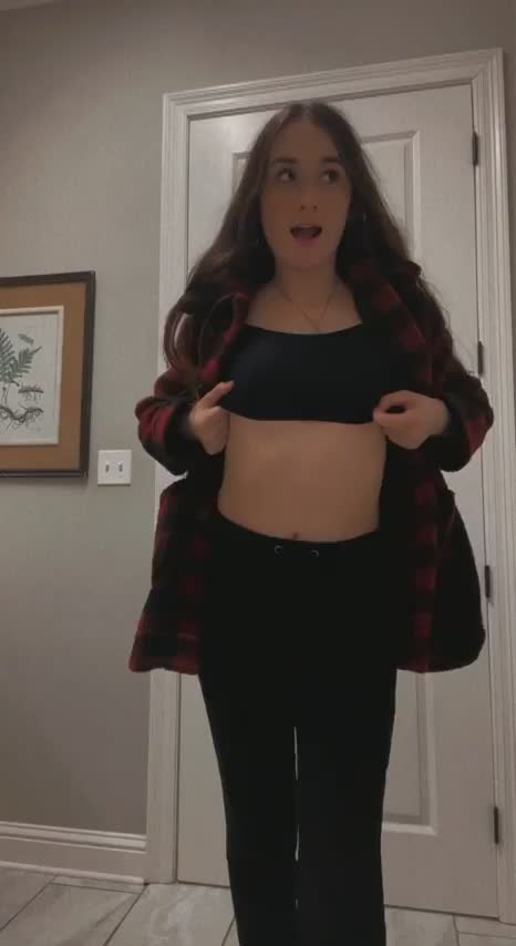 We’re hiring… and I love flashing my tiny body all day - free porn video