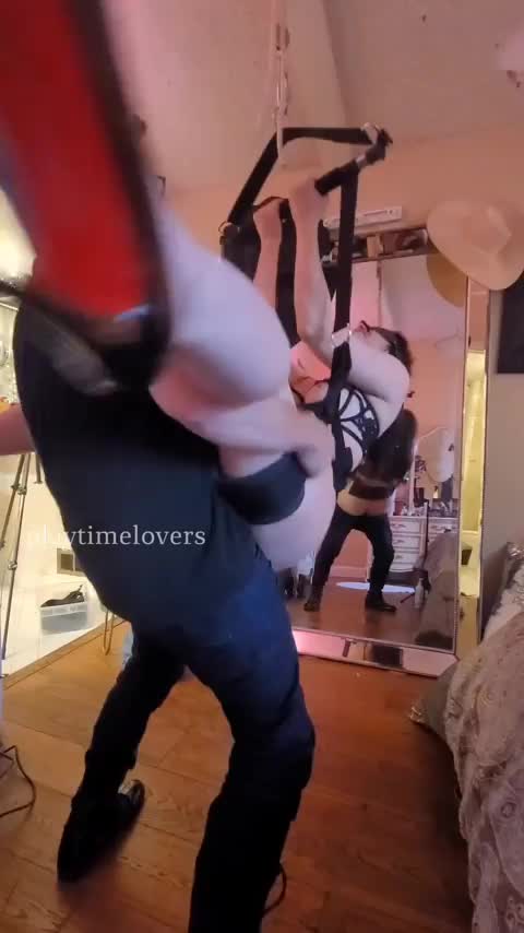 I always cum so hard when he fucks me in our sex swing - free porn video