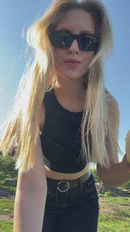 I love to tease you outside - free porn video