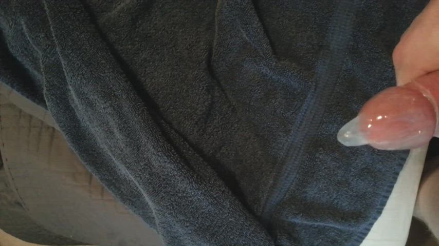 Edging and repeatedly ruining my orgasm into a condom, slowly filling it up - free porn video
