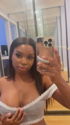 You'll love what you'll see if you pull my shirt down - free porn video