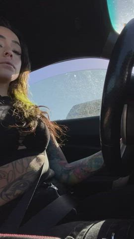Flashing everyone on my way to work might be a new morning ritual of mine now ;) [gif] - free porn video