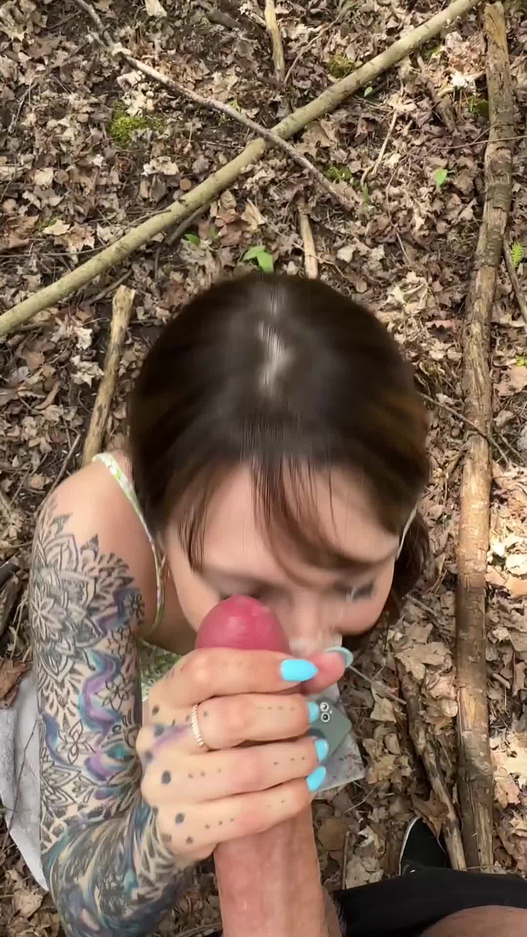 Draining him in the forest - free porn video