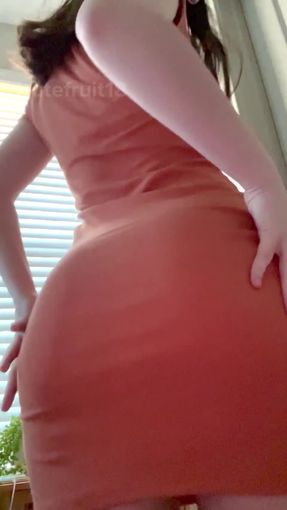 does it turn you on knowing i'm not wearing any panties under this dress? - free porn video
