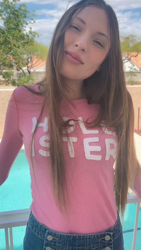 I suck his cock by the pool - free porn video
