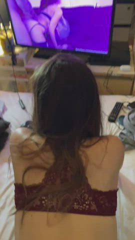 She just wanted to watch the video she made with another guy - free porn video