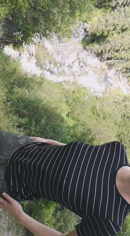 I love flashing during hiking! [GIF] - free porn video