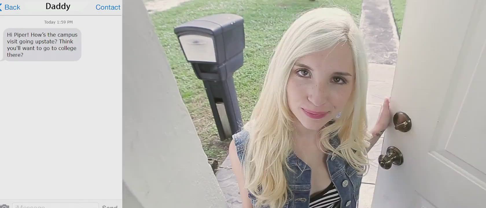 Getting wife's adorable little niece Piper all alone for the weekend (Part 2 of 2) - free porn video