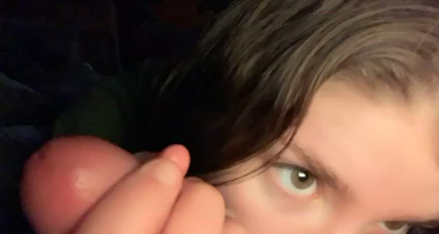 sucking his balls while I edge him - free porn video