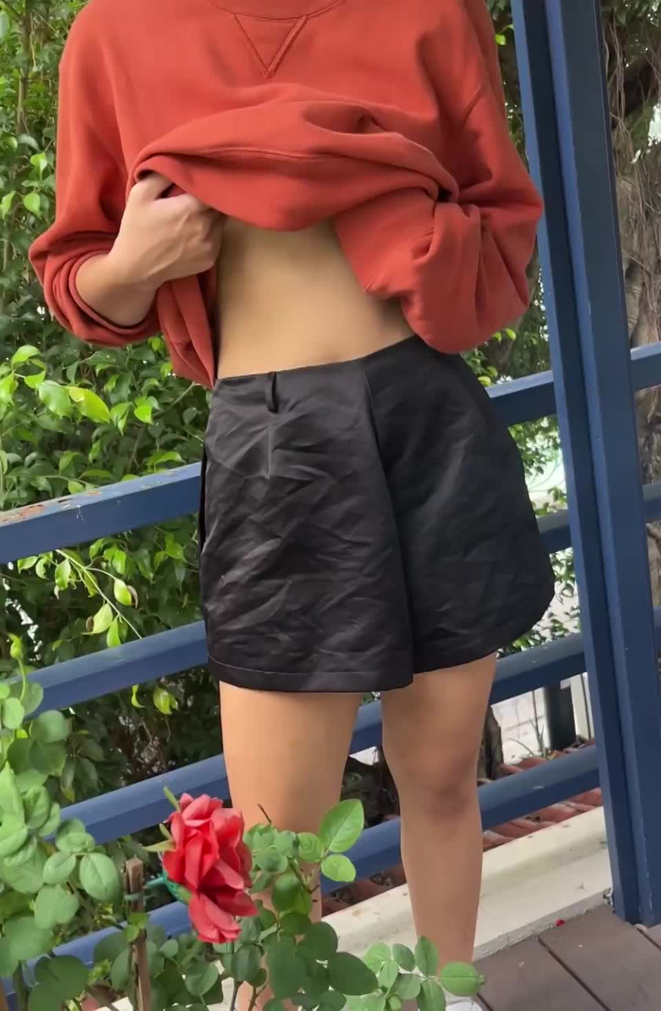 Flashing at the cafe this morning! [GIF] - free porn video