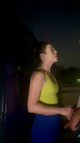 BlowJob Against the Van - free porn video