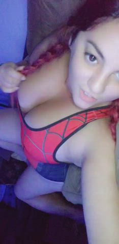 Wearing his favourite suit and pigtails so he can control the pace - free porn video