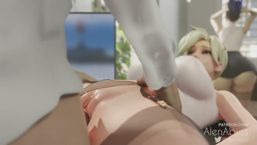 Mercy getting fucked while Widowmaker being busy with work Part 2 (AlenAbyss) [Overwatch] - free porn video