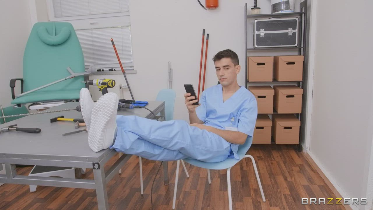 Angel Wicky - Nurse Gets A Glory Hole Ass Fuck - free porn video