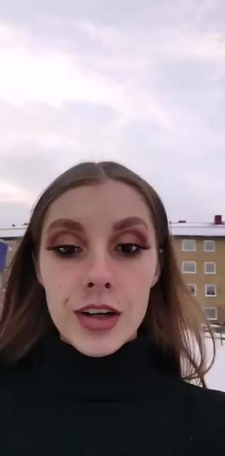 A flashing Norwegian teen in her natural habitat 😋💕 [gif] - free porn video