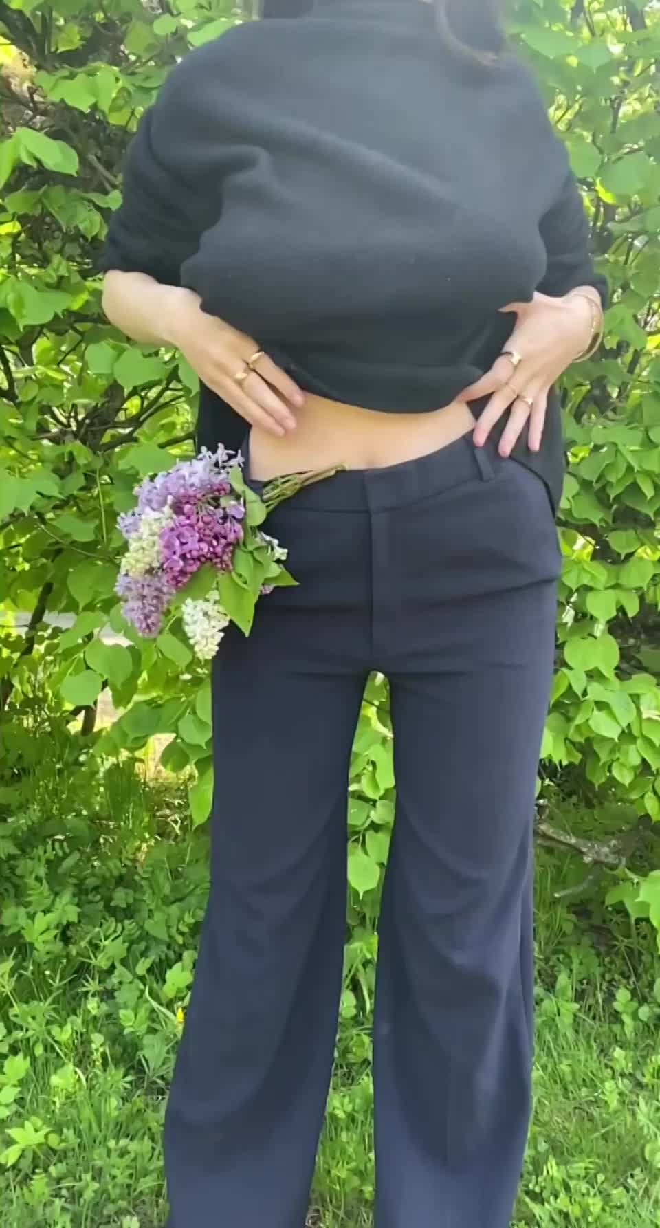 An outdoor boob drop! 😇 - free porn video