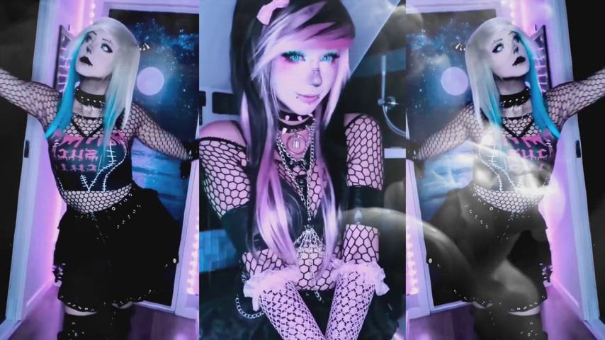 magick is real - looping clip! ahegao, drool, goth and alt catgirls and puppygirls, even a muzzle - free porn video
