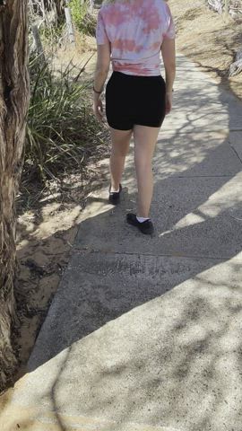 It was a bit too hot to leave them in my sports bra the whole hike [gif] - free porn video